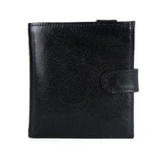 VegaLM Pánska kožená peňaženka so zapínaním v čiernej farbe