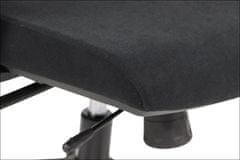 STEMA Ergonomická otočná stolička HAGER, Pochrómovaná základňa, posuvné sedadlo, synchrónny mechanizmus, farba čierna/šedá