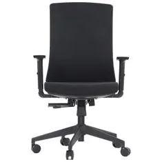 STEMA Ergonomická otočná stolička pre domácnosť a kanceláriu TONO, posuvné sedadlo, synchrónny mechanizmus, farba čierna