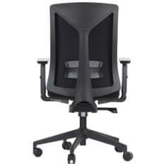 STEMA Ergonomická otočná stolička pre domácnosť a kanceláriu TONO, posuvné sedadlo, synchrónny mechanizmus, farba čierna