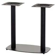STEMA Dvojitá kovová podnož pre stôl SH-3052/B, nastaviteľné nožičky, 70x40x73 cm, vhodné do domácnosti, kancelárie, hotela a reštaurácie, čierna