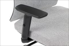 STEMA Ergonomická otočná stolička pre domácnosť a kanceláriu TONO, posuvné sedadlo, synchrónny mechanizmus, šedá farba