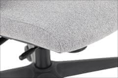 STEMA Ergonomická otočná stolička pre domácnosť a kanceláriu TONO, posuvné sedadlo, synchrónny mechanizmus, šedá farba