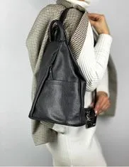 Carla Ferreri Dámsky kožený batoh CF1625 Nero
