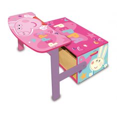 Arditex Detský drevený nábytok 3v1 PEPPA PIG (Lavička, Box na hračky, Stolík), PP13986