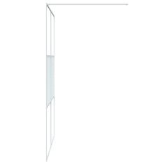 Vidaxl Sprchová zástena biela 140x195 cm priehľadné ESG sklo
