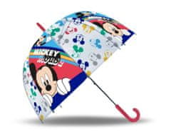 EUROSWAN Vystreľovací priehľadný dáždnik Mickey POE, priemer 70 cm