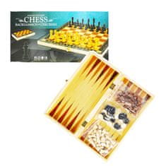 Creative Toys Drevené šachy a backgammon v krabičke 
