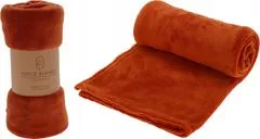 Koopman Oranžová mäkká fleecová deka 125x150 cm
