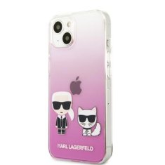 Karl Lagerfeld PC/TPU Silikonové púzdro pre Iphone 13 mini Pink KLHCP13SCKTRP
