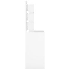 Vidaxl Toaletný stolík s LED biely 74,5x40x141 cm