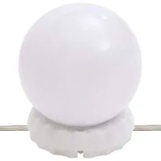 Vidaxl Toaletný stolík s LED biely 130x50x132,5 cm