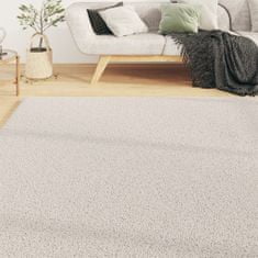 Petromila vidaXL Chlpatý koberec s vysokým vlasom krémový 140x200 cm