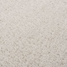 Petromila vidaXL Chlpatý koberec s vysokým vlasom krémový 140x200 cm