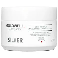 GOLDWELL Maska pre blond a šedivé vlasy Silver (60sec Treatment) (Objem 200 ml)