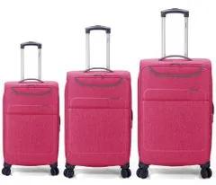 BENZI Sada kufrov BZ 5661 Pink/Grey 3-set