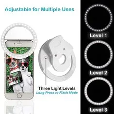 MG Ring Lamp kruhové LED svetlo na mobil, biele