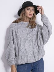 Fobya dámsky sveter oversize Amaranth šedá L/XL