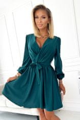 Numoco Dámske šaty s výstrihom Bindy zelená L/XL