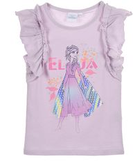 Sun City Dětské tričko Frozen Ľadové kráľovstvo Elsa bavlna fialové Velikost: 104 (4 roky)
