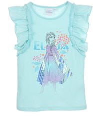 Sun City Dětské tričko Frozen Ľadové kráľovstvo Elsa bavlna tyrkysové Velikost: 104 (4 roky)