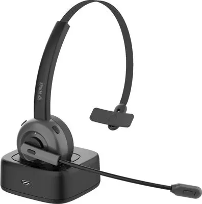 moderné slúchadlá do kancelárie mono prevedenie yenkee yhp 50bt Bluetooth technológia nabíjacia batéria usb-c nabíjacia základňa mikrofón otočný