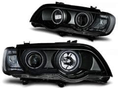 TUNING TEC Predné svetlá BMW X5 E53 09.99-10.03 ANGEL EYES CCFL XENON čierne