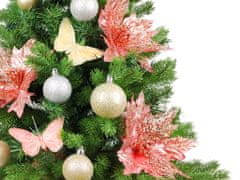 LAALU Ozdobený umelý vianočný stromček POMPADURKA 60 cm s LED OSVETLENÍM V KVETINÁČI