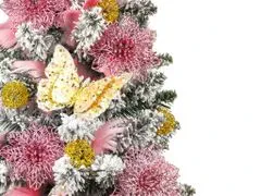 LAALU Ozdobený umelý vianočný stromček CUKRÁTKO 60 cm s LED OSVETLENÍM V KVETINÁČI