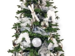 LAALU Sada vianočných ozdôb 118 ks v boxe SNEHOVÁ NADIELKA na vianočné stromčeky 300-450 cm