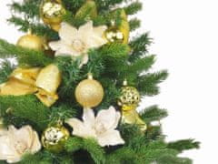 LAALU Ozdobený umelý vianočný stromček JEMNÁ RUŽA 60 cm s LED OSVETLENÍM V KVETINÁČI