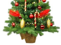 LAALU Ozdobený umelý vianočný stromček SANTA CLAUS 60 cm s LED OSVETLENÍM V KVETINÁČI