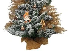 LAALU Ozdobený umelý vianočný stromček SOBIA NADIELKA 60 cm s LED OSVETLENÍM V KVETINÁČI