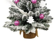 LAALU Sada vianočných ozdôb 26 ks v boxe RUŽOVÁ NADIELKA na vianočné stromčeky do 100 cm