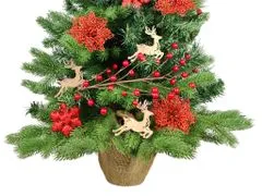 LAALU Ozdobený umelý vianočný stromček JELÍNEK 60 cm s LED OSVETLENÍM V KVETINÁČI