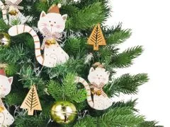 LAALU Ozdobený umelý vianočný stromček MAČIČKA 60 cm s LED OSVETLENÍM V KVETINÁČI