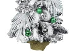 LAALU Ozdobený umelý vianočný stromček POLÁRNÍ ZELENÁ 60 cm s LED OSVETLENÍM V KVETINÁČI