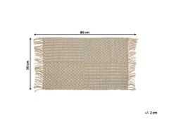 Beliani Jutový koberec 50 x 80 cm béžový ADABAG