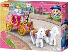 Sluban Girls Dream Village M38-B0872 Dobový kočiar s koníčkami