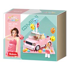 Sluban Girls Dream Mini Handcraft M38-B1086 Qmini ružový Kabriolet