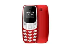 CoolCeny Miniatúrny mobilní telefón L8STAR - Najmenší na svete - Červená