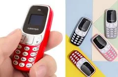 CoolCeny Miniatúrny mobilní telefón L8STAR - Najmenší na svete - Sivá