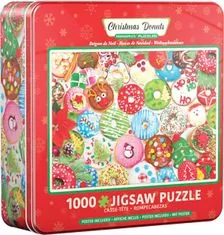 EuroGraphics Puzzle v plechovej krabičke Vianočné šišky 1000 dielikov