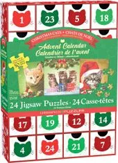 EuroGraphics Puzzle Adventný kalendár: Vianočné mačky 24x50 dielikov