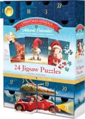 EuroGraphics Puzzle Adventný kalendár: Vianočné zvieratká 24x50 dielikov