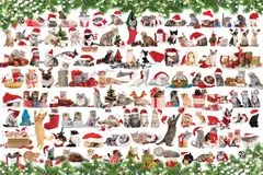 EuroGraphics Puzzle v plechovej krabičke Vianočné mačky 1000 dielikov