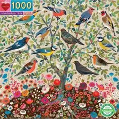 eeBoo Štvorcové puzzle Strom spevavých vtákov 1000 dielikov