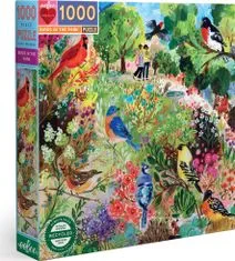 eeBoo Štvorcové puzzle Vtáky v parku 1000 dielikov