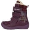 D-D-step dívčí zimní kožená kotníčková obuv W023-117 fialová 26