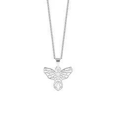 Preciosa Štýlový oceľový náhrdelník Origami Angel s kubickou zirkóniou Preciosa 7440 00